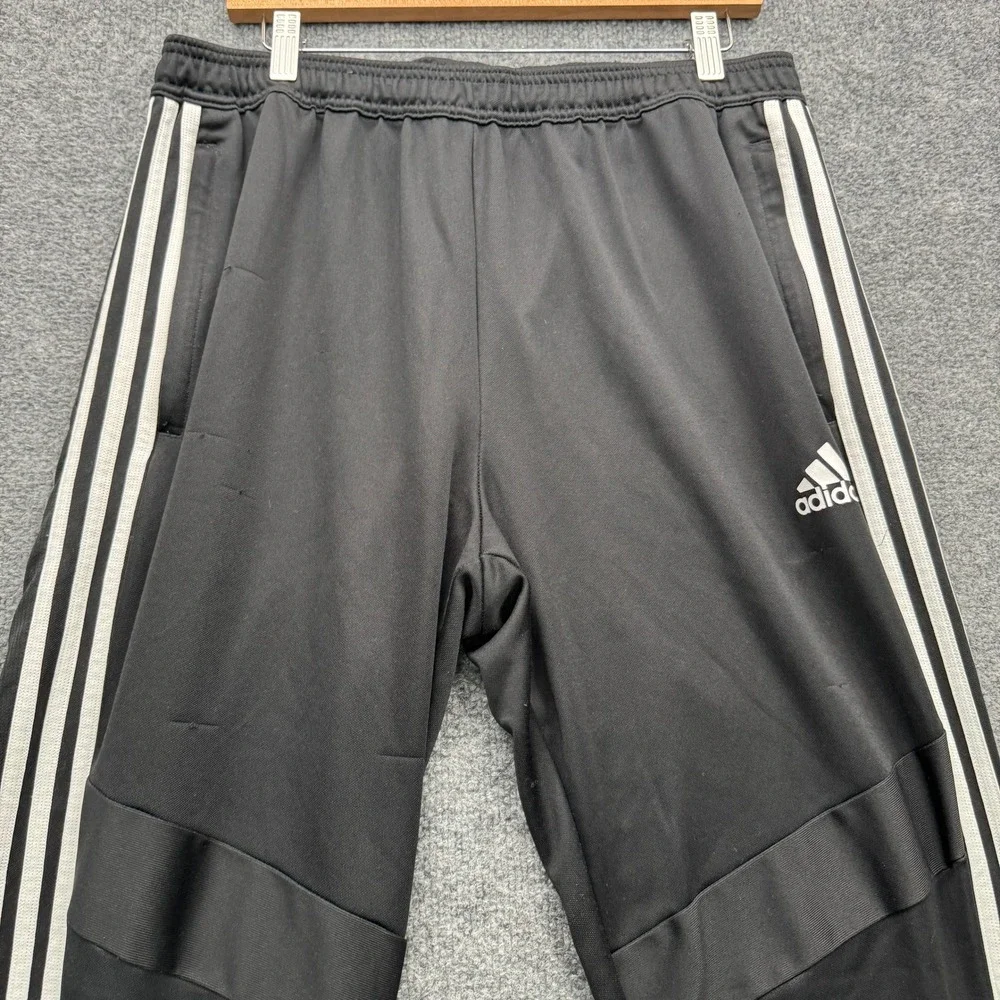 Adidas Tiro Track Pants Mens XL Black White‎ Stripe Climacool Athletic Running